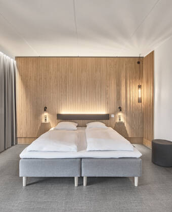 Die Zimmer im Four Points Flex by Sheraton Vejle sind neu eingerichtet und bieten eine ruhige Atmosphäre.