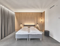 Die Zimmer im Zleep Hotel Vejle sind neu eingerichtet und bieten eine ruhige Atmosphäre.