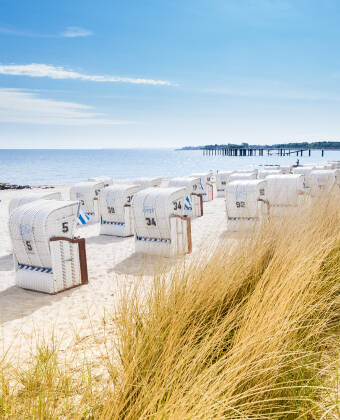 Das Hotel liegt nur 100 Meter vom schönen Strand des Timmendorfer Strands entfernt.