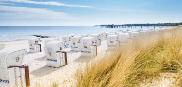 Das Hotel liegt nur 100 Meter vom schönen Strand des Timmendorfer Strands entfernt.