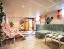 Warm up body and soul in the hotel's wellness area with sauna, steam bath, infrared cabin, solarium and relaxation area.