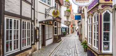 En gåtur gennem Schnoorviertel-kvarteret er en af klassikerne under et ophold i Bremen.