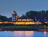 Det familiedrevne Hotel Fährhaus Farge ligger lige ud til Weser-floden.