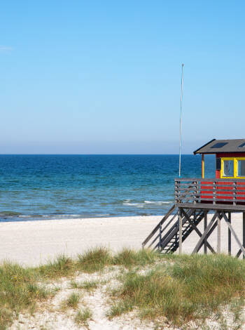 Trelleborg liegt im Süden Schwedens und somit direkt am Strand und Meer.