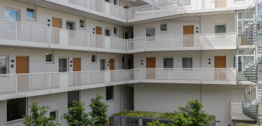 Det moderne og nye hotel blev bygget i 2022.