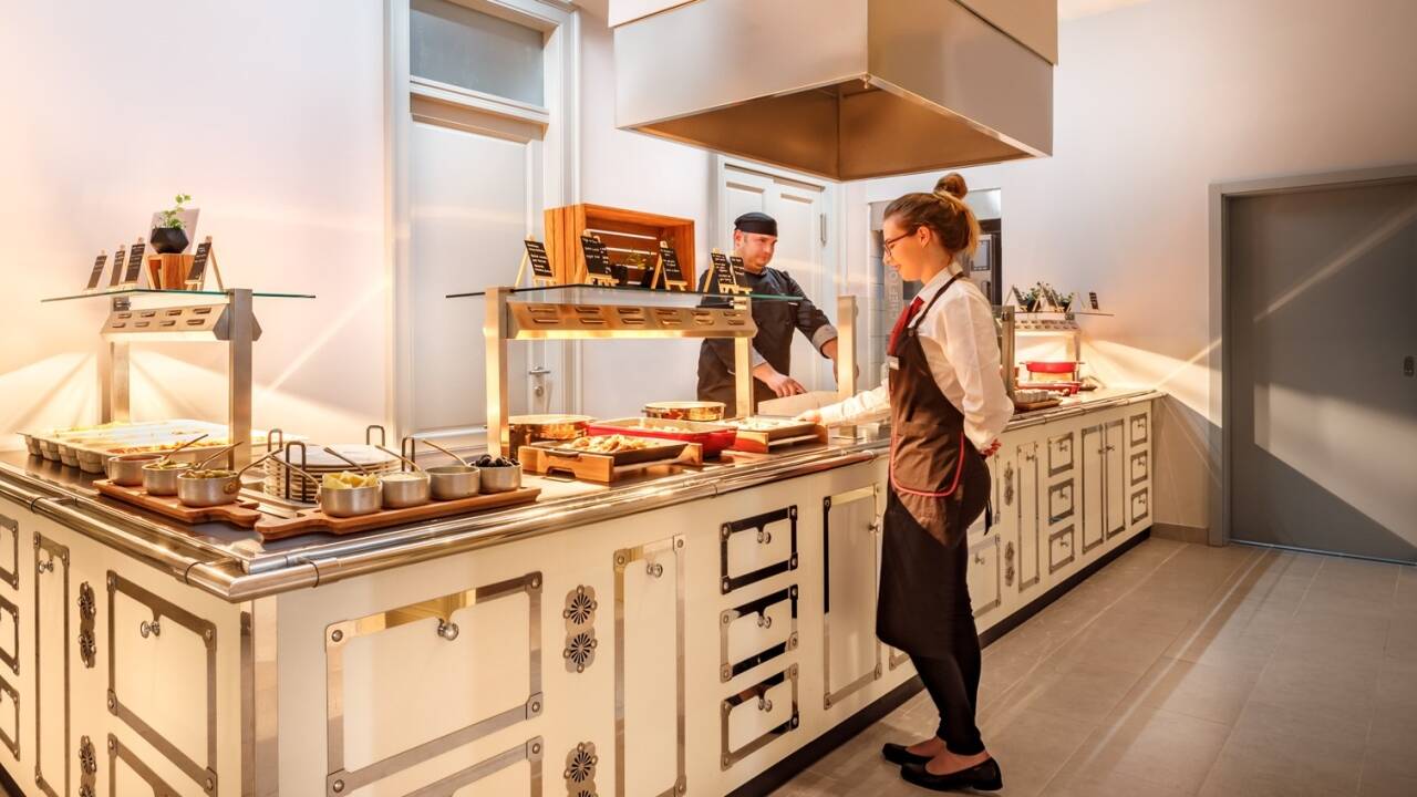 The restaurant offers delicious continental and Mediterranean cuisine.