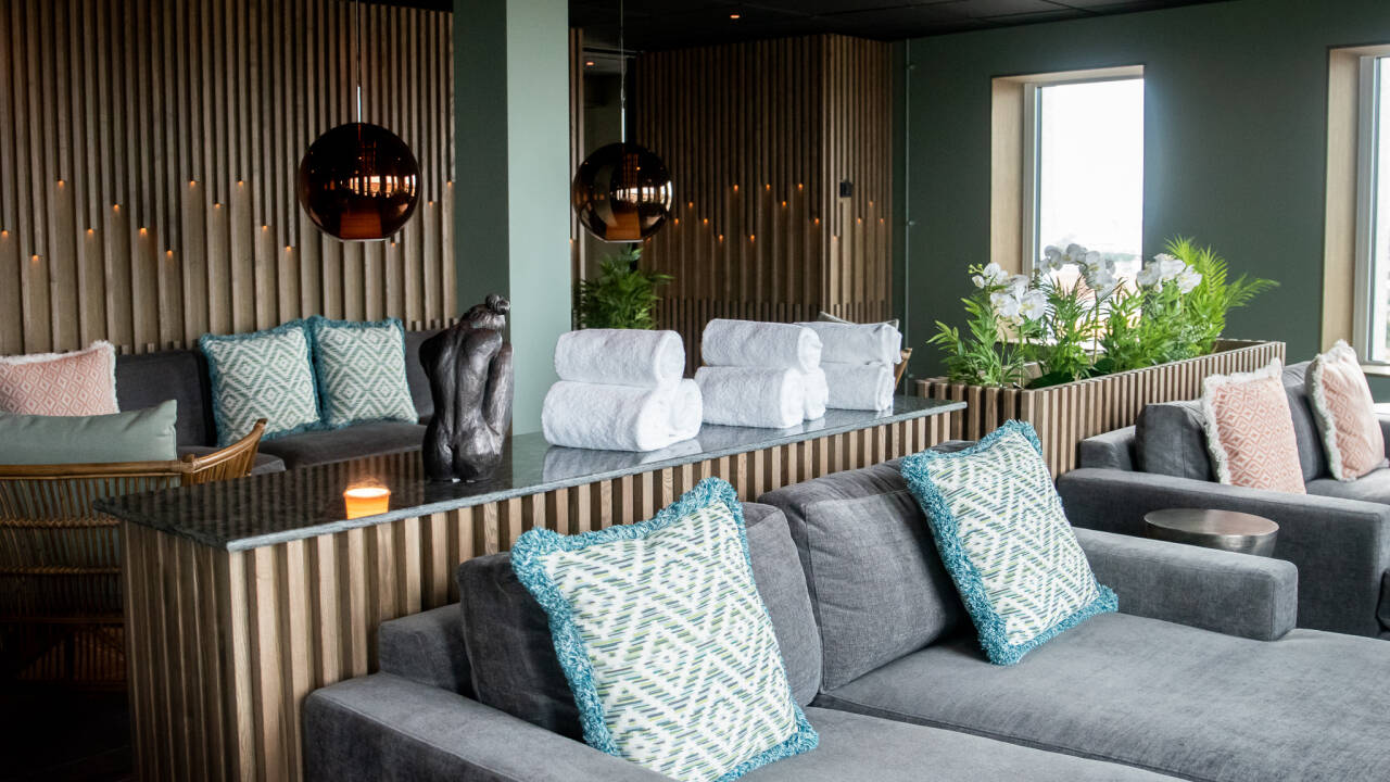 Recharge in the rooftop sauna and wellness area.