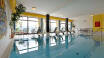 From the hotel's indoor pool you have a beautiful view of the Zillertal Valley.