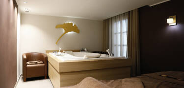 A relaxing and soothing bath in the wellness area is like a gift for health.