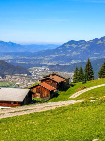 En hisnande alpin panorama väntar dig under din vistelse.