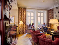 76 uniquely decorated hotel rooms, and lounges with original 19th-century details.
