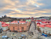 Mit seiner zentralen und ruhigen Lage in Göteborg, erreicht man schnell viele Höhepunkte der Stadt zu Fuß