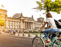 Bicycles can be rented at the hotel if you prefer to explore the bike-friendly city on two wheels.