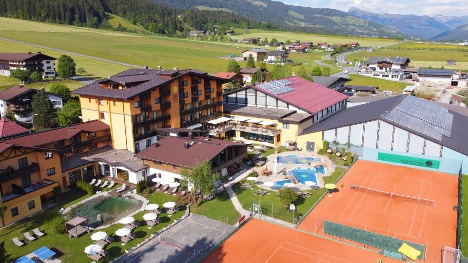 Stay at a sports hotel complete with a gym, tennis courts, and pools.