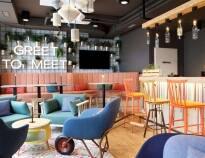 Upcycling hotel with many upcycled elements in the spirit of sustainability.