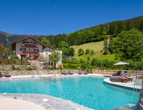 The hotel has a uniquely beautiful location in the mountainous nature.