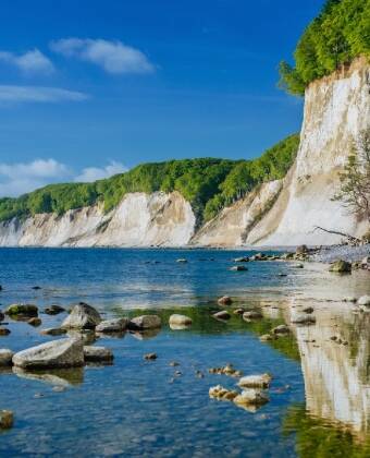 Øen Rügen byder på imponerende natur og skønne strande.