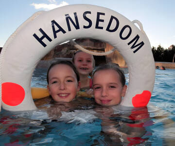 Du har direkt tillgång till äventyrsbadet HanseDom. Kul och avkoppling för både stora och små!