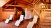 Relax in the large wellness area, which includes a sauna and steam room.