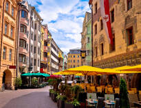 Visit Innsbruck, the capital of Tyrol. It's only an hour's drive away.
