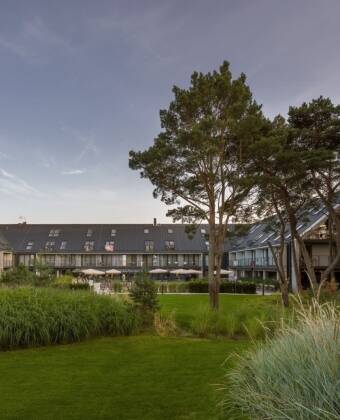 Saltic Resort & Spa Leba is a modern hotel surrounded by nature, offering a quiet and peaceful retreat.