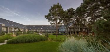 Saltic Resort & Spa Leba is a modern hotel surrounded by nature, offering a quiet and peaceful retreat.