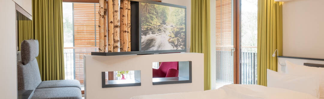 The modern and comfortable rooms at the Sonnenresort Ettershaus offer you all the amenities you need for a perfect holiday.