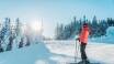 Om vinteren kan du stå på langrendsski eller alpine ski i Brumunddal Alpin.