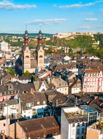 Gör en dagsutflykt till Koblenz, Bad Ems eller Boppard för en perfekt dagsutflykt.