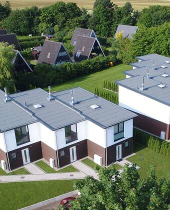 Baltic Village består av nybygde, moderne ferieboliger.
