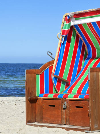 Stranden ligger bare fem minutter fra Baltic Village.