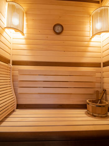 Each cottage has its own sauna for perfect relaxation.