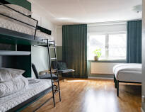 Hotellet tilbyder værelser i forskellige størrelser. Superior-værelserne kan komfortabelt rumme grupper på fire.