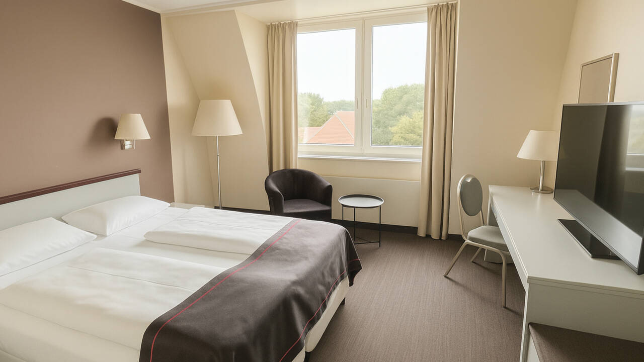 Bo i moderne, minimalistiske værelser med gratis minibar og hurtigt WiFi.