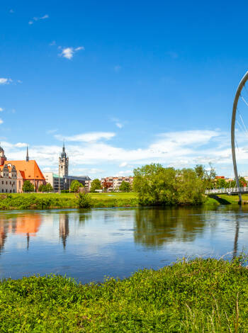 Beliggende i centrum af Dessau – ideelt for besøg til UNESCO-verdensarv i nærheden.