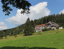 JUFA Hotel Schwarzwald ligger pittoresk til i 1050 meters høyde i landsbyen Saig.