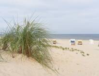 The sandy beach is only 200 metres from ALGA Baltic Resort.