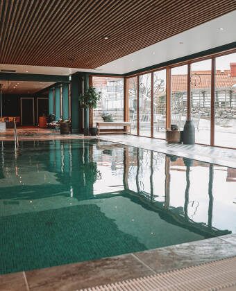 Hotell Smögens Hafvsbad har et bredt utvalg av spa-behandlinger. Det finnes også et basseng og et boblebad.