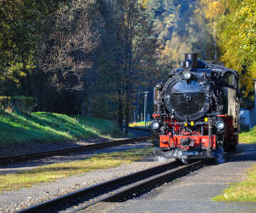 Erleben Sie nostalgische Fahrten mit der charmanten Schmalspurbahn in der Nähe.