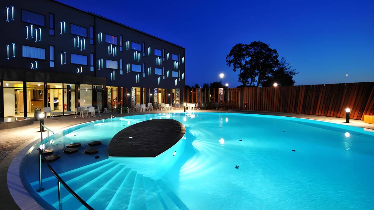 Experience a one-of-a-kind design spa hotel with an outdoor pool and swim-up bar.