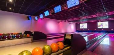 At the hotel you can challenge each other to a game of bowling and there is a playroom for the youngest
