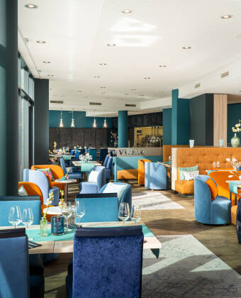 The hotel restaurant offers fresh, regional cuisine in a stylish, welcoming atmosphere.