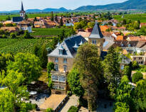 Erleben Sie ein wunderschönes Schlosshotel inmitten einer über 5 Hektar großen Parklandschaft, umgeben von Weinbergen und ruhigen Wasserspielen.