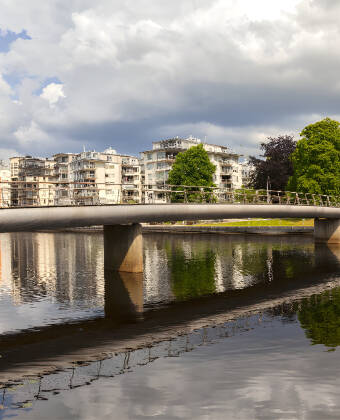 Halmstad har en dejlig beliggenhed på den svenske vestkyst mellem Helsingborg og Göteborg.