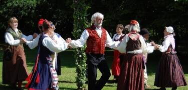Erleben Sie authentische schwedische Traditionen, einschließlich lebendiger Volksmusik.