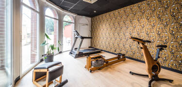 Das Fitnesscenter sorgt für vollständige Entspannung – der ideale Ausgleich nach einem Tag in der Weinregion.