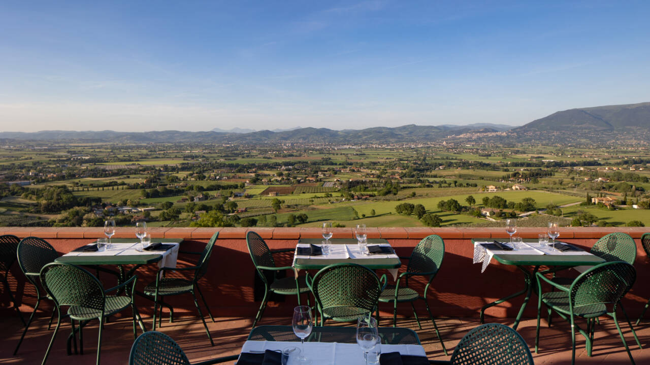 Experience breathtaking views of Assisi and the surrounding landscapes.