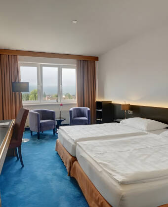 Komfortable, moderne rom med alt det viktigste gjør Skycity Hotel Atrigon til et godt valg.