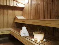 Sie können im Hotel bei einem schönen Spaziergang in der Sauna entspannen.