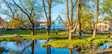 Visit the beautiful Trädgårdsförening park nearby.